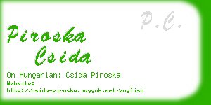 piroska csida business card